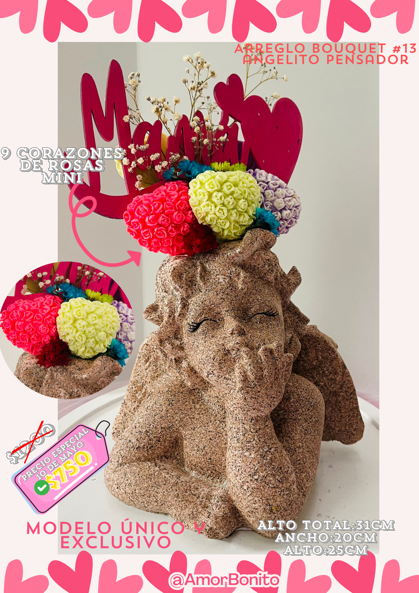 ARREGLO BOUQUET ANGELITO PENSADOR