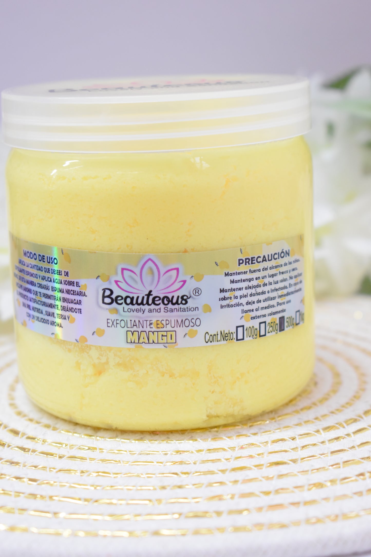 EXFOLIANTE PARA MANOS Y PIES ESPUMOSITO 500G BEAUTEOUS LOVELY