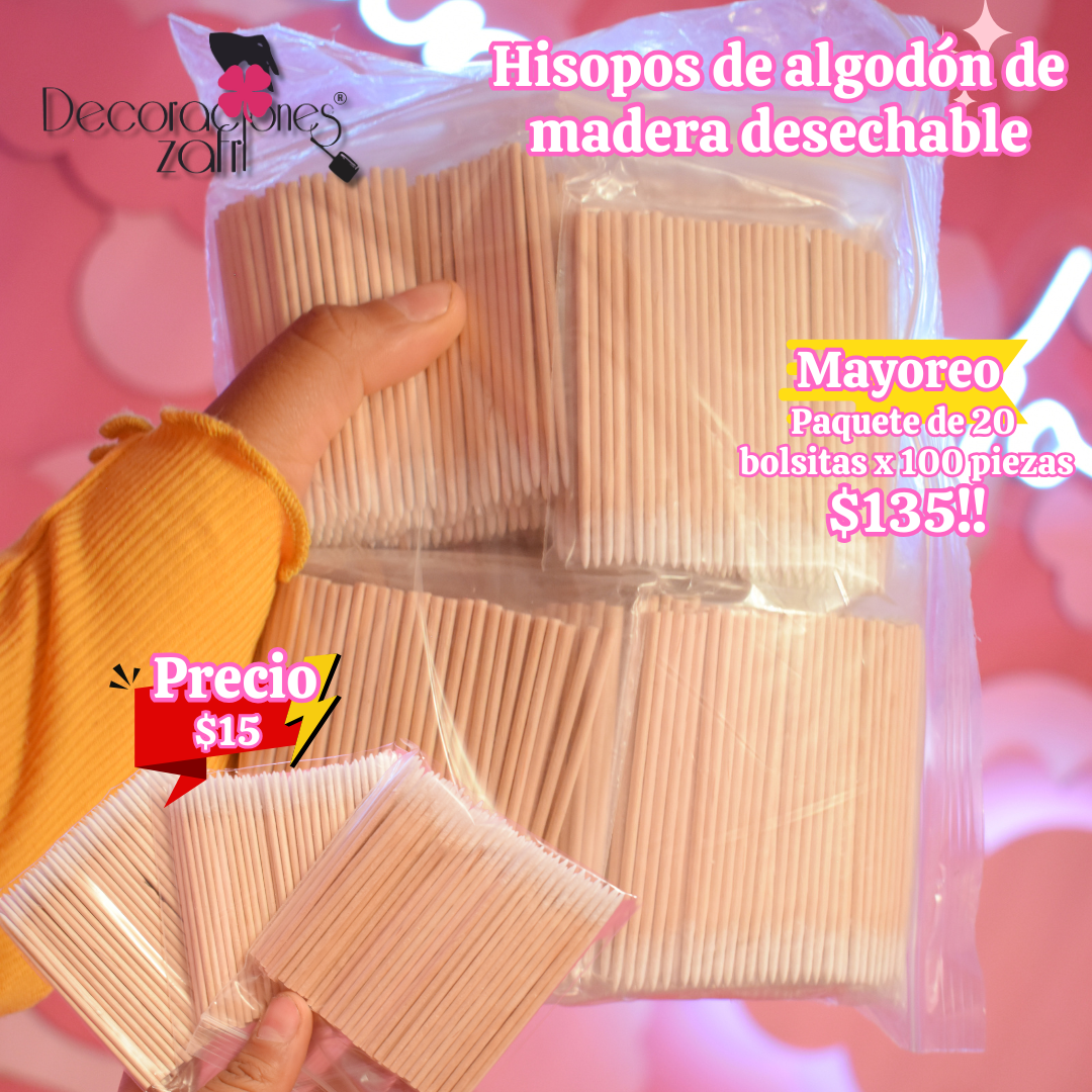 Hisopos de algodón en la punta